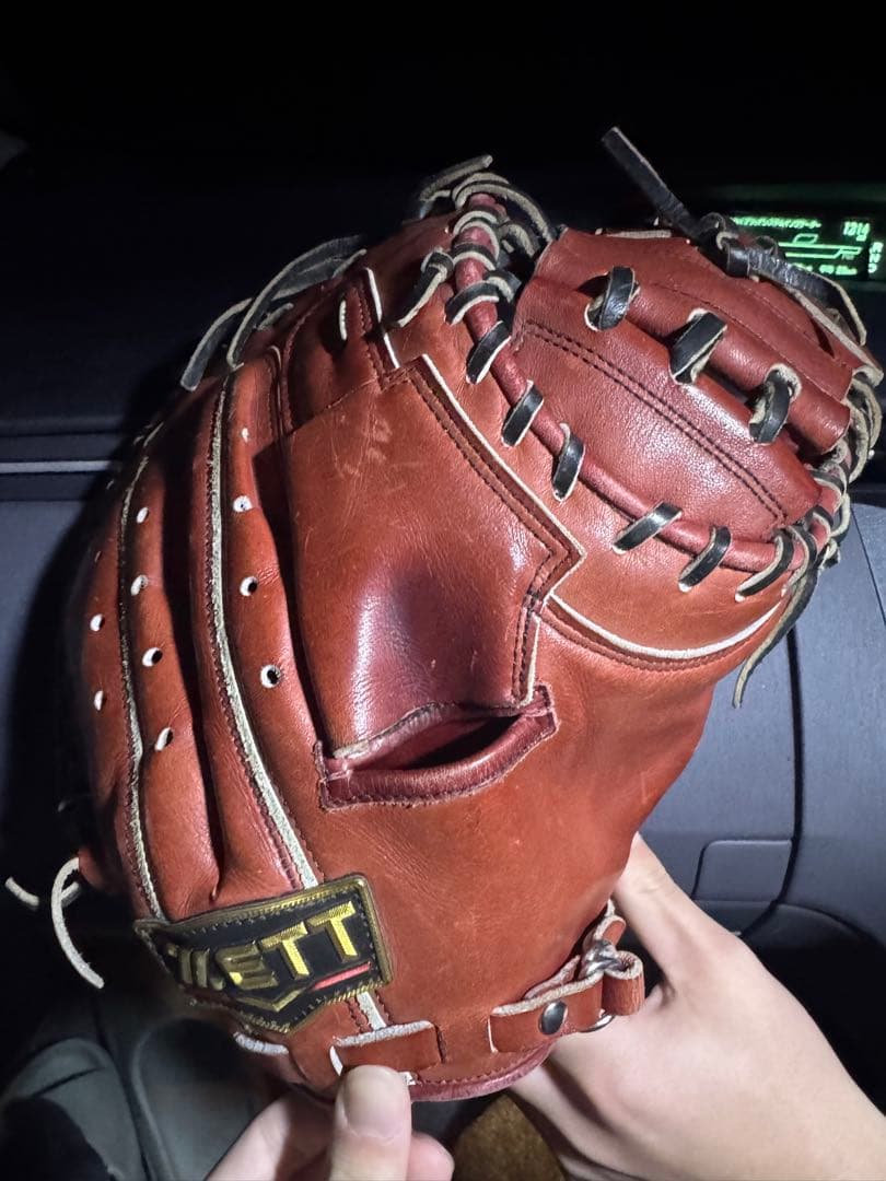美品小林誠司モデルzeet キャッチャー用グローブ プロステイタス ゼット 硬式 キャッチャーミット 小林モデル ブラック