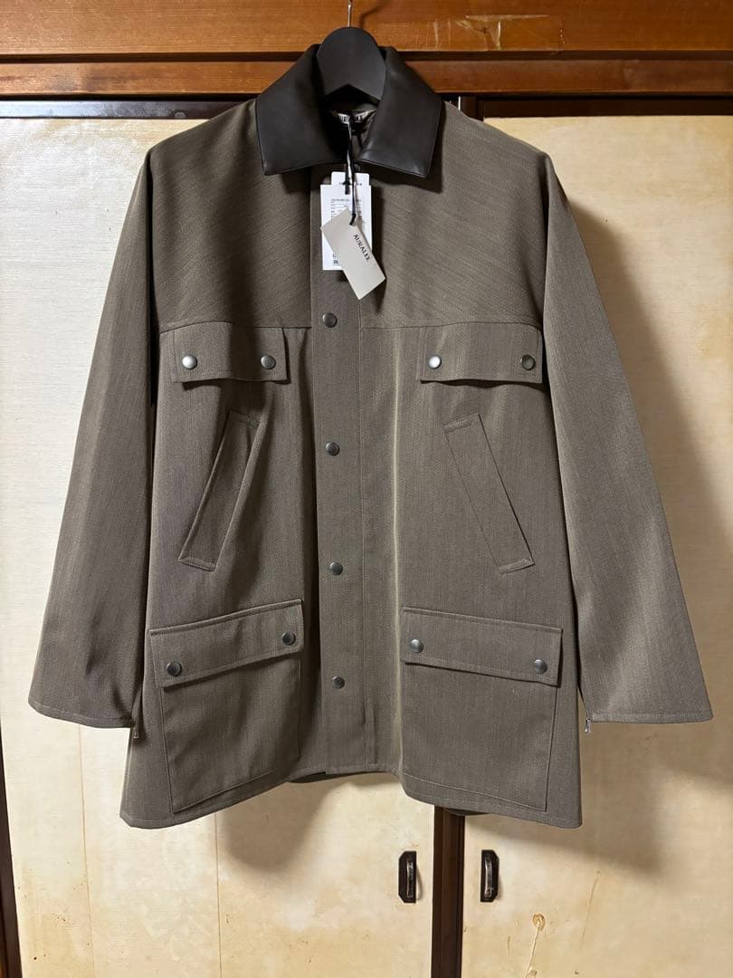 ジャケット・アウター AURALEE TWILL LAMINATE HUNTING BLOUSON GEA1】AURALEE □WOOL CAVARLY TWILL LAMINATE HUNTING BLOUSON