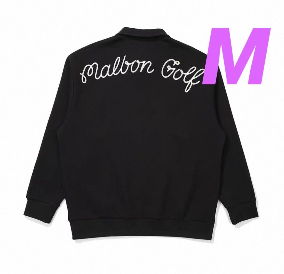 即日発送新品ゴルフ MALBON GOLF 長袖ハーフジップスウェット M 即日
