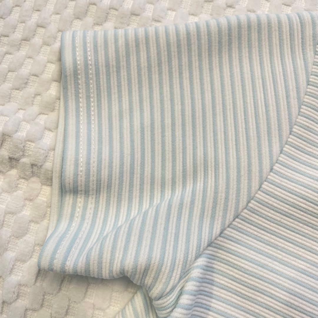 メゾピアノ セーラーカラー リップルボーダーワンピース 120 - メルカリ