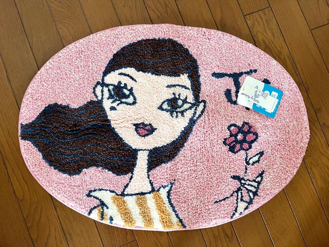 今週終了～ジェフリーフルビマーリのバスマット（ピンク）　キッチン・玄関にも tbm42707-7.jpg