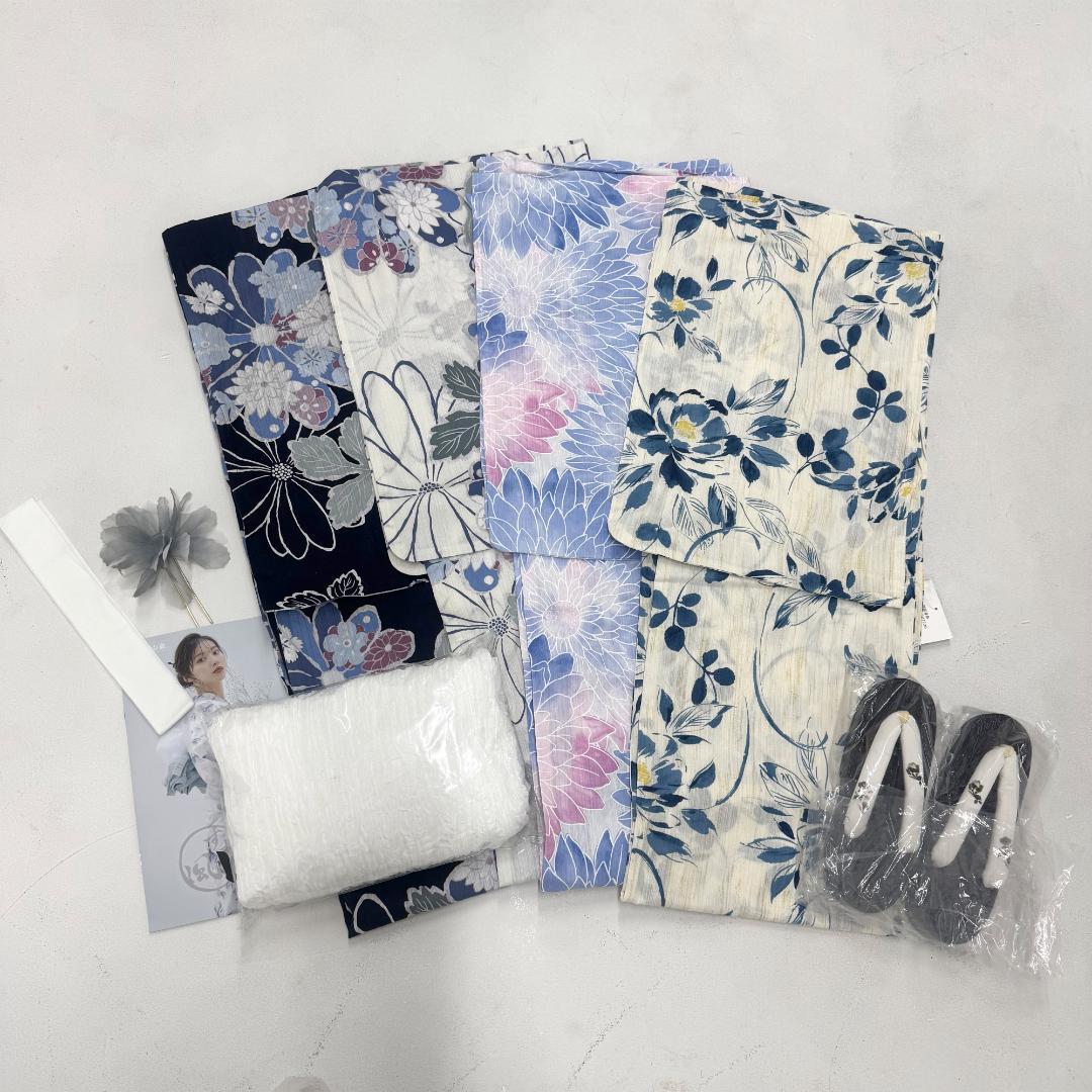 Dita 浴衣 9点セット レディース 兵児帯 下駄 まとめ売り Dita（ディータ） レディース 浴衣 セット 簡単（ゆかた・しわ兵児帯