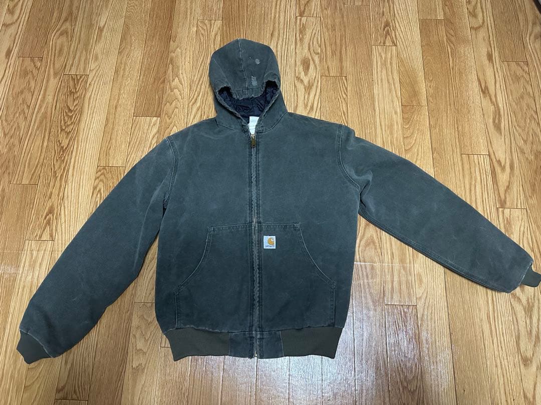 Carhartt アクティブジャケットグリーン　ユースXL(メンズXS〜S相当) Carhartt JQ643 アクティブジャケット | メンズS - 札幌 ビンテージ