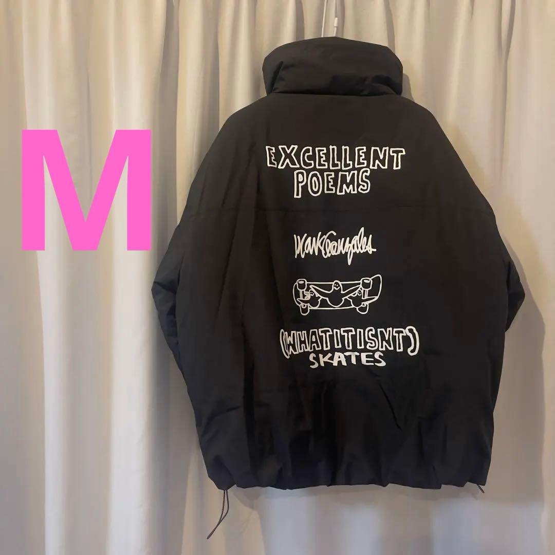 マークゴンザレス ダウンジャケット M ブラック 美品 MARK GONZALES (マークゴンザレス) HOODED PUFFY JACKET ダウン