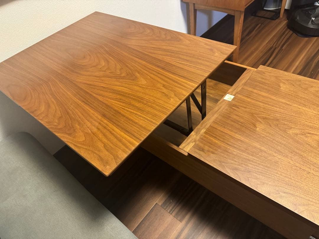 ニトリ 昇降 センターテーブル Nヒバリ 120 MBR ミドルブラウン 美品