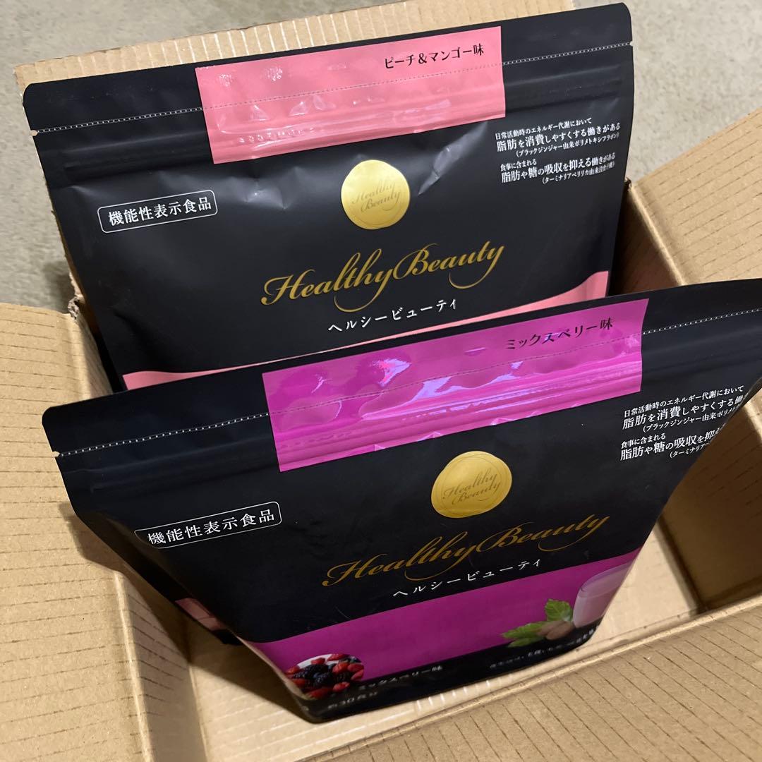 ヘルシービューティー ミックスベリー味とピーチ＆マンゴー味の2袋セット（A) カーブス ヘルシービューティー2個セット☆ミックスベリー味☆カーブス