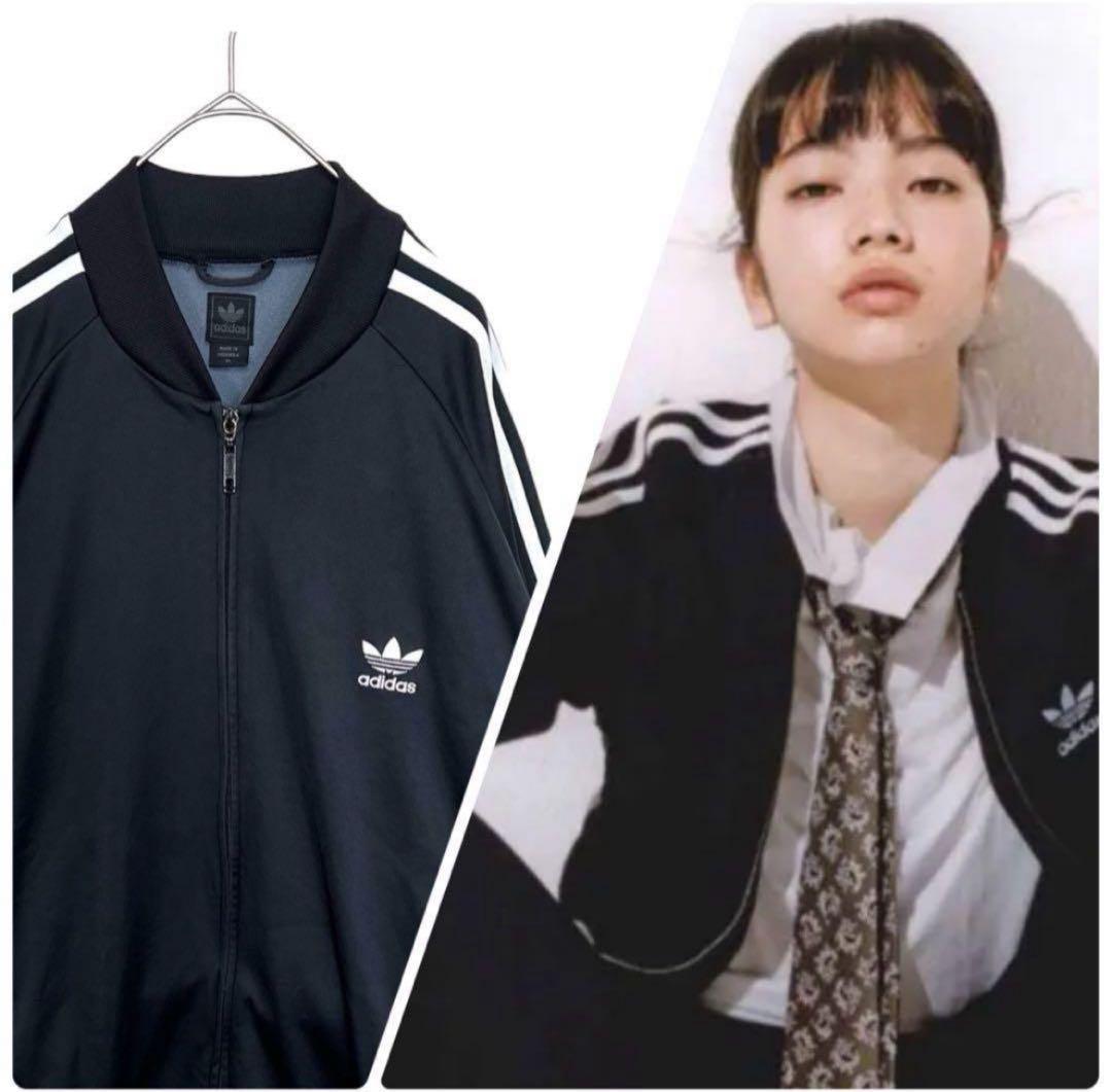 【小松菜奈着用‼️】adidas atp復刻 SSTジャージ 黒 110 古着 小松菜奈着用‼️】adidas atp復刻 SSTジャージ 黒 110 古着