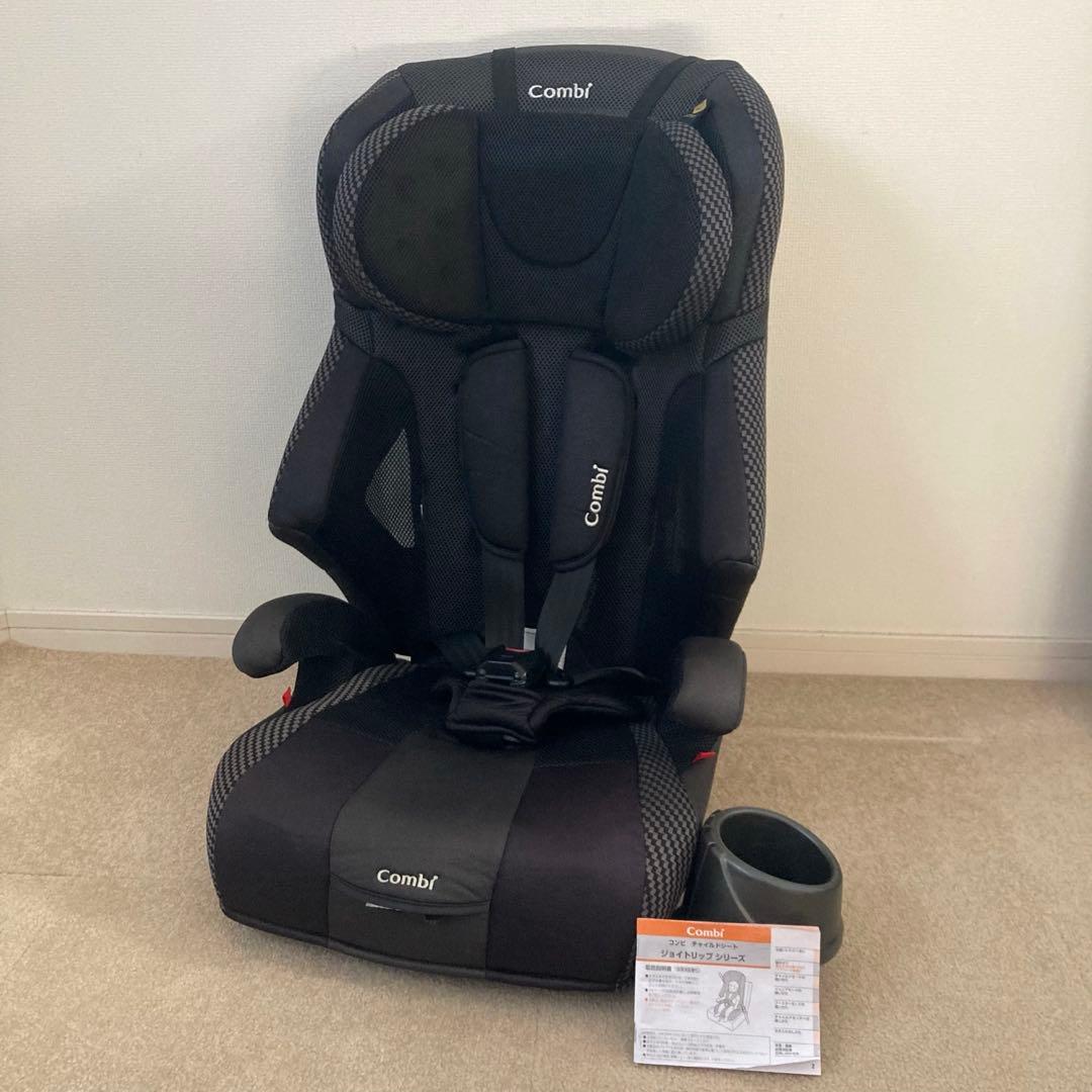 美品　コンビ ジョイトリップ エアスルー GG ブラック ジュニアシート 美品】 コンビ ジョイトリップ エアスルー GG ブラック ジュニアシート