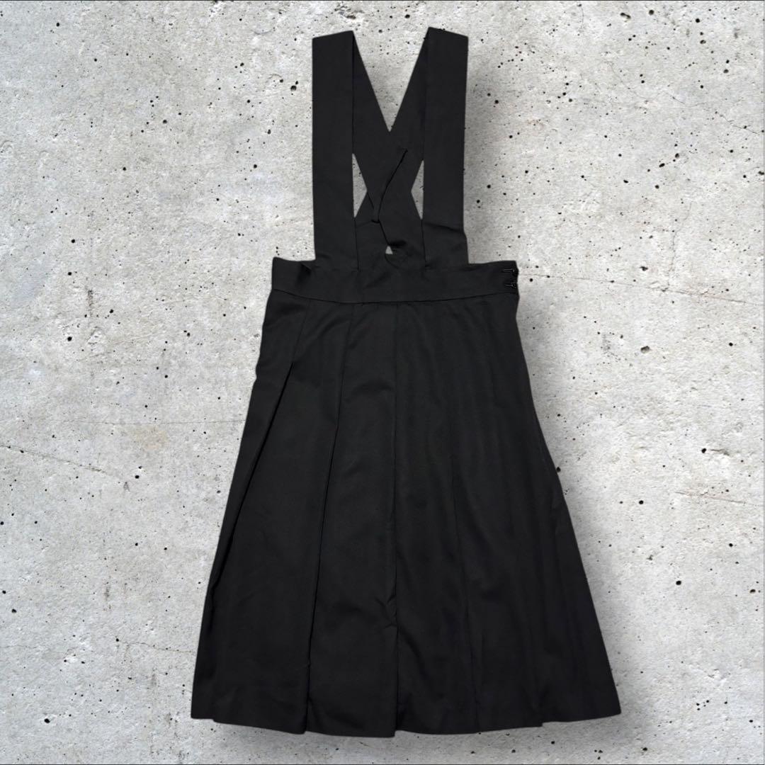 ブラックコムデギャルソン 吊りスカート ジャンパー ウールギャバジン プリーツ コムデギャルソン ガールCOMME des GARCONS GIRL ウールギャバプリーツ