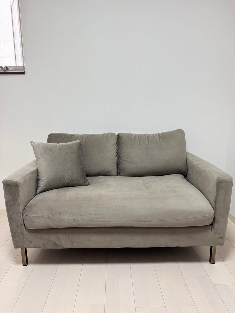 LOWYA 2人掛けソファ ベルベット調 ベルベット調 2人掛けコンパクトソファ[幅143] | 【公式】LOWYA(ロウヤ