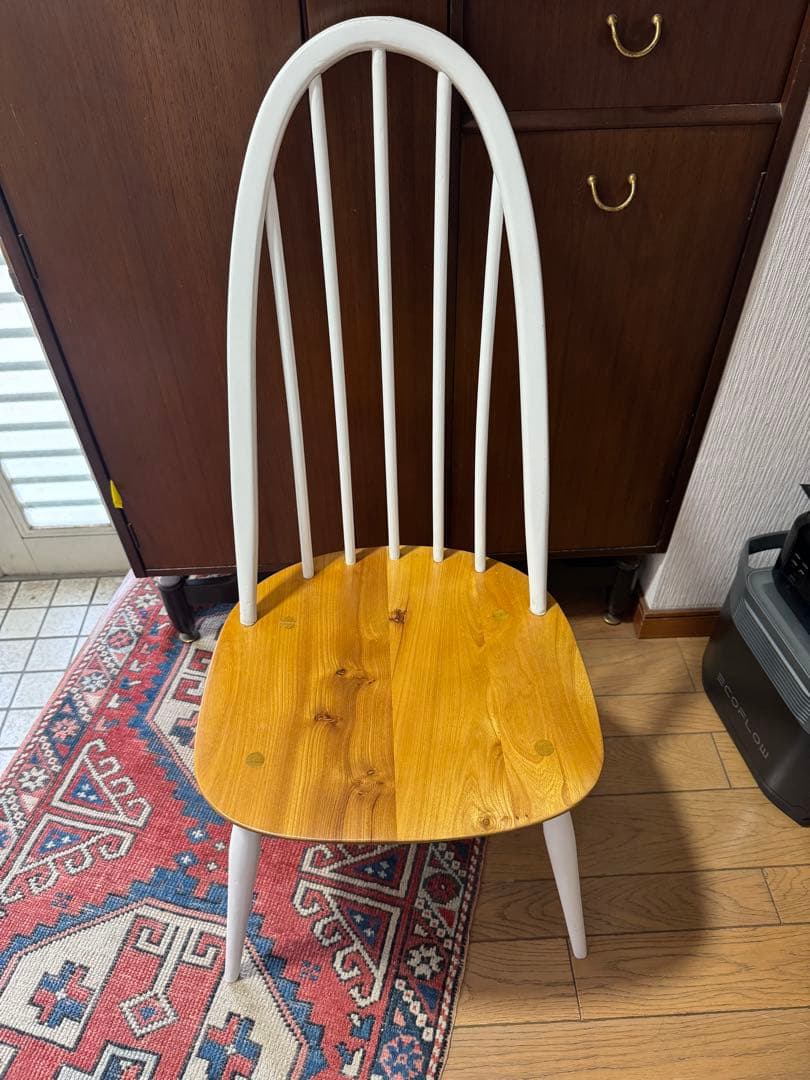 【レア】ERCOL アーコール　クエーカーチェア　ホワイトペイント アーコール（ERCOL)社のビンテージチェア、白くペイントしたクエーカー