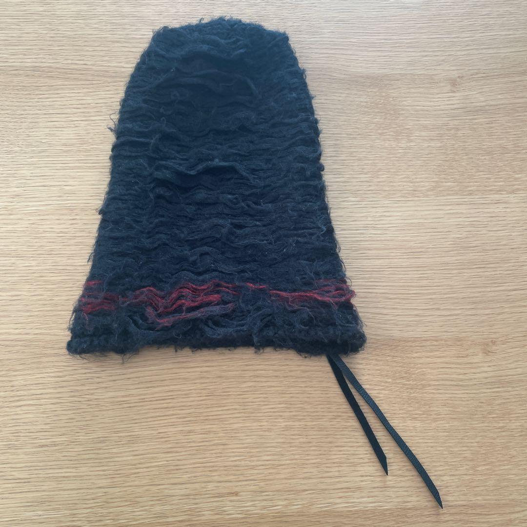 KMRii ケムリ　ニットキャップ KMRii ケムリ 2020 AW Cable Mohair Beanie 02 Black ケーブル モヘア