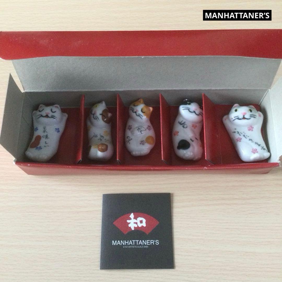 ✨セール✨【和　MANHATTANER’S 】箸置き5個セット　猫 楽天市場】5個セット 猫の箸置き 箸置き カトラリー 猫 箸休め