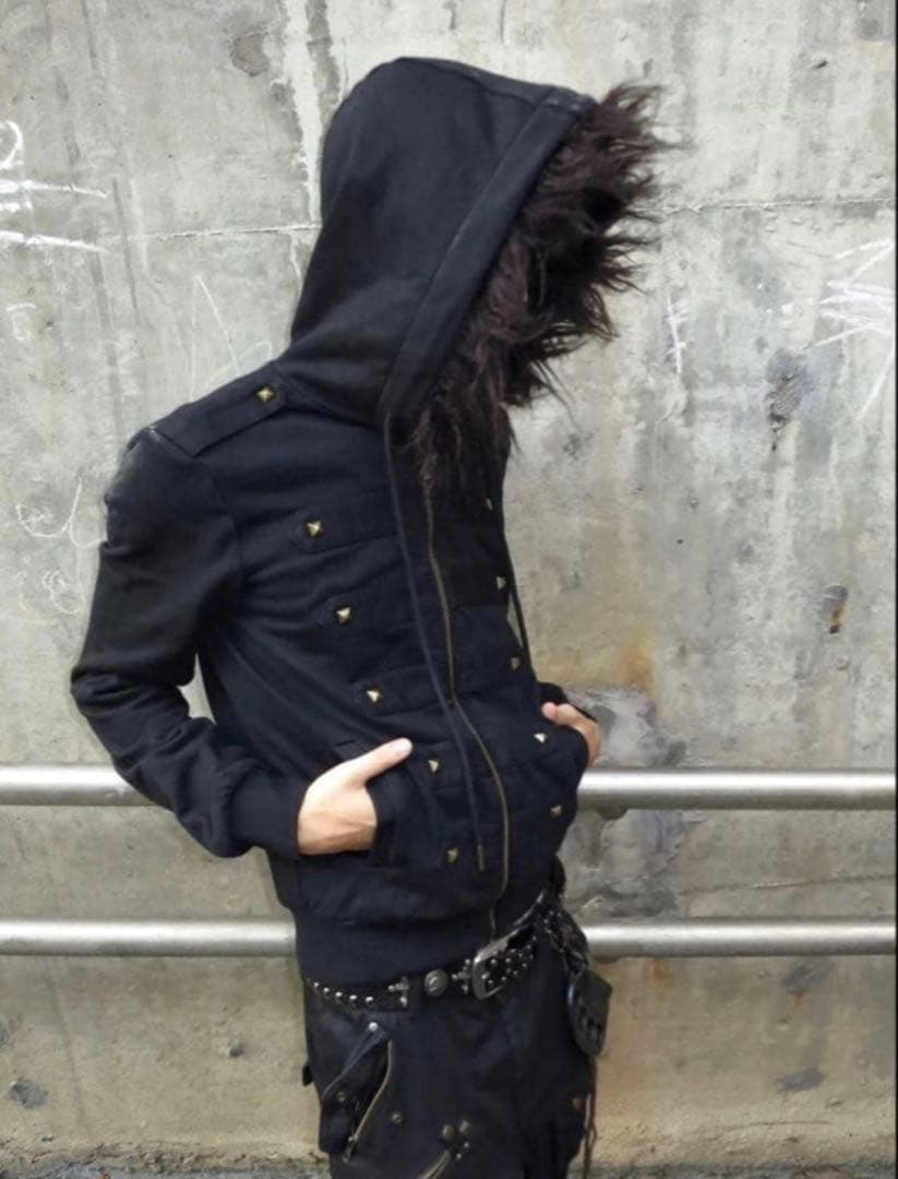 no E mosen ファー付きジャケット ブラック opium - メルカリ