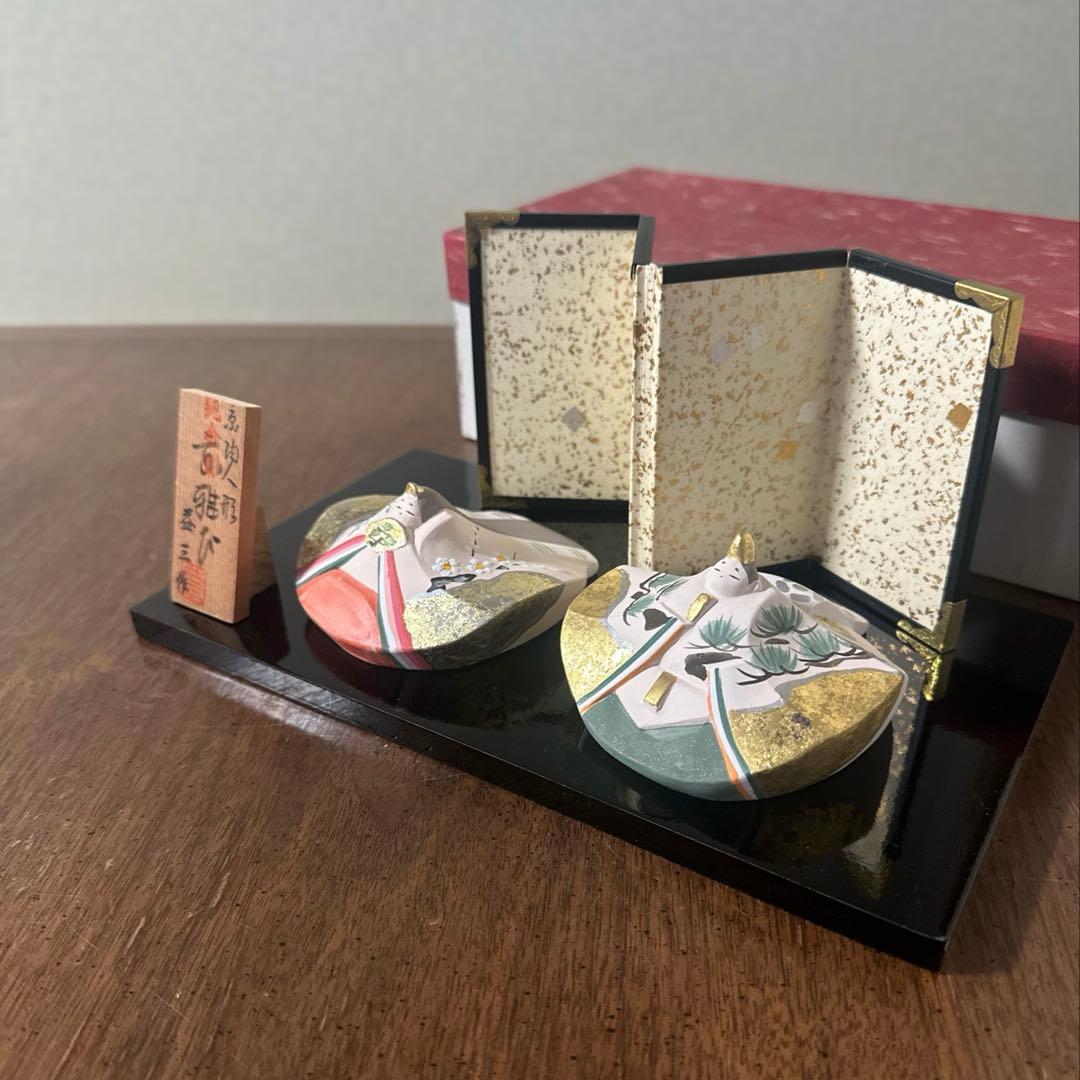 新品共箱・飾り台付き◇京陶人形「京雅び」小田益三　陶器　雛人形　雛祭り　金彩 楽天市場】京人形 小田益 金彩彌生 お雛飾り ひな様 ひな飾り ひな祭り