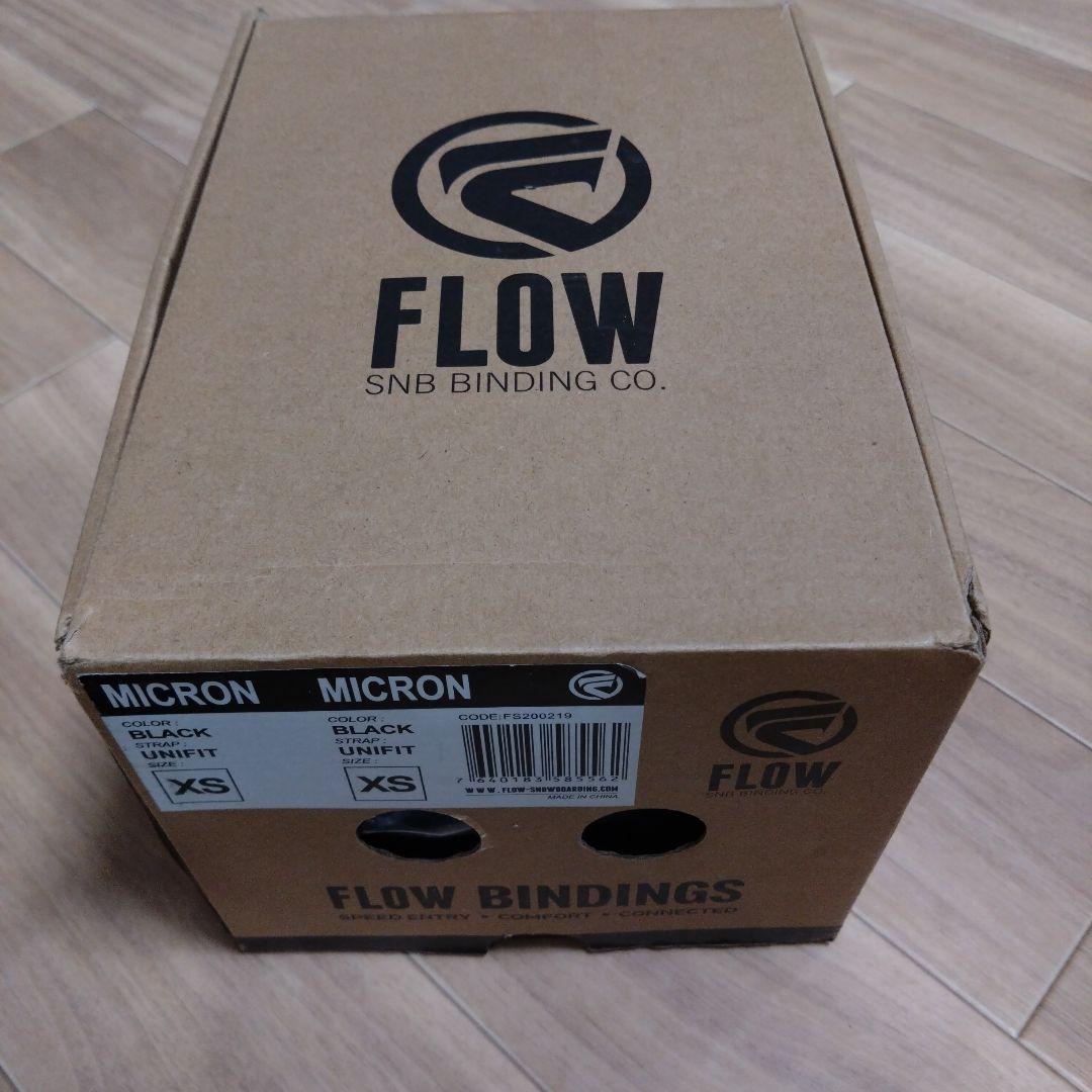 17cm〜19.5cm Flow Micron キッズXSビンディング ブラック