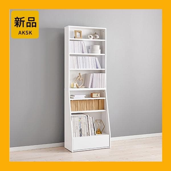 【幅60㎝】本棚 大容量 薄型 スリム 引き出し 書棚 ハイタイプ【ホワイト】 楽天市場】本棚 スリムラック 幅60 奥行22.5 高さ184.5 白 ホワイト 茶