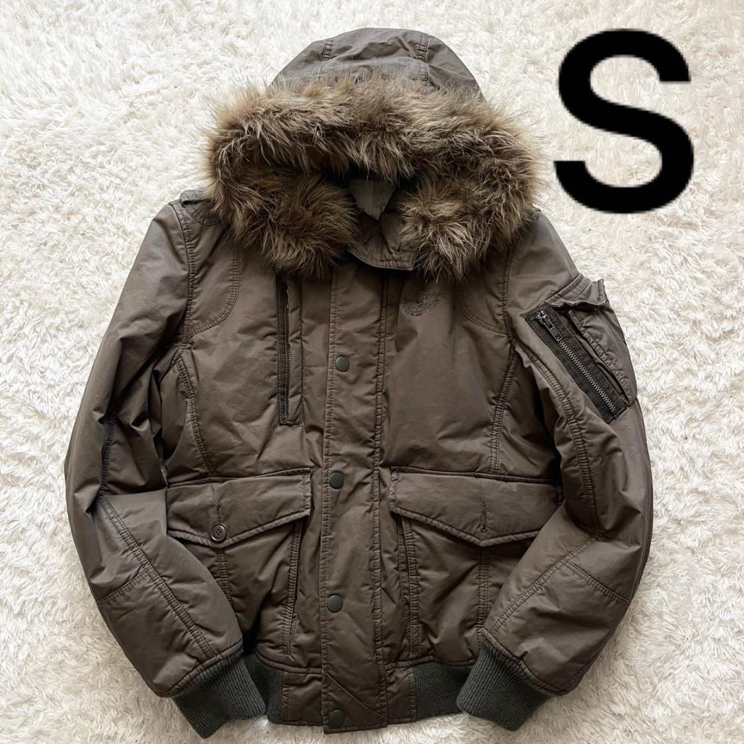 DIESEL ディーゼル N-2B ファージャケット S 短丈 y2k DIESELディーゼル N-2B ファー 平成 ギャル フライトジャケット 短丈