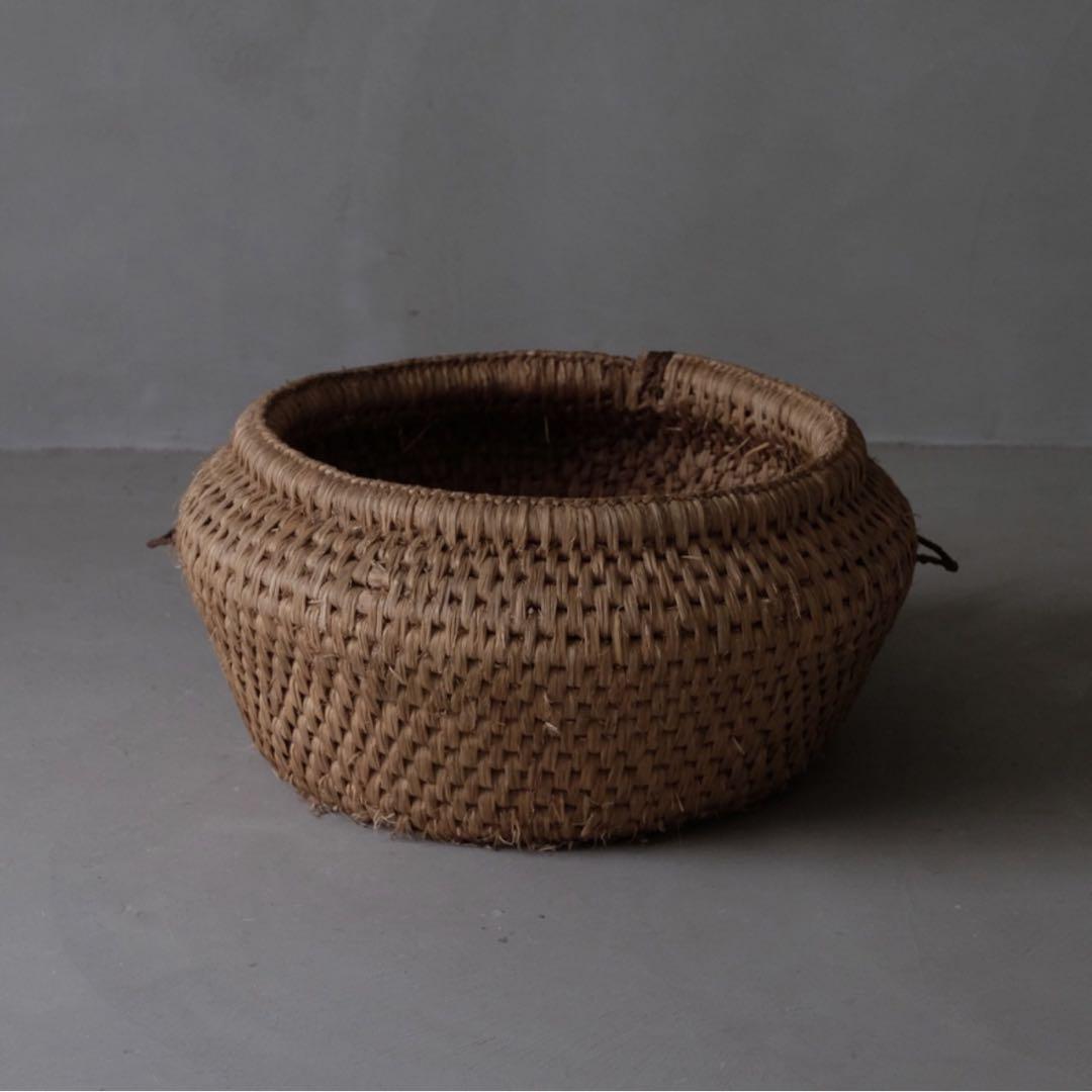 天然素材 手編みバスケット アンティーク　ゆりかご　ニューボーンかご 天然素材 手編みバスケット アンティークゆりかごニューボーンかご