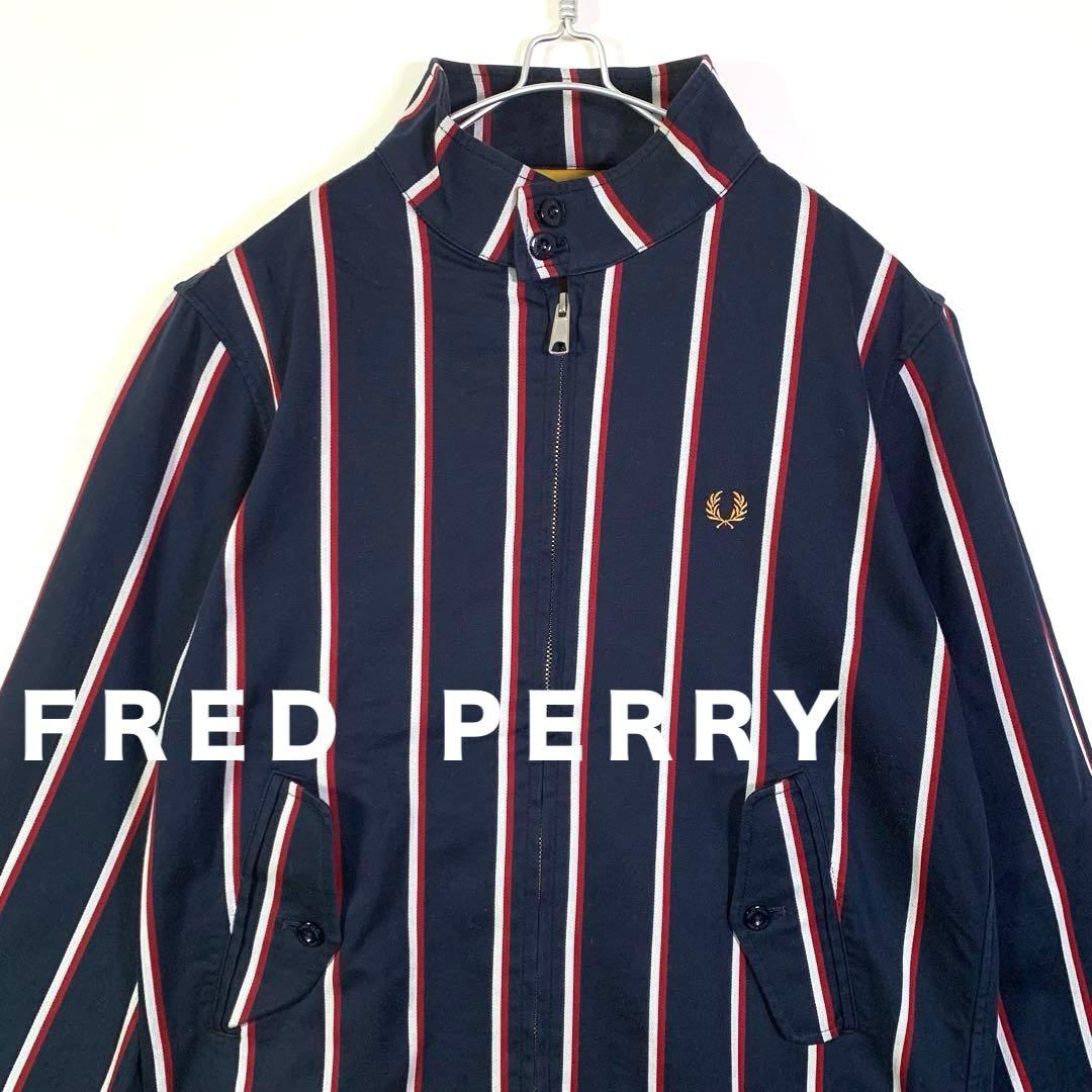 フレッドペリー　ＦＲＥＤ　ＰＥＲＲＹ　スウィングトップ　ジャケット　ストライプ 裄丈85cm】ドリズラージャケット FRED PERRY フレッドペリー スイング
