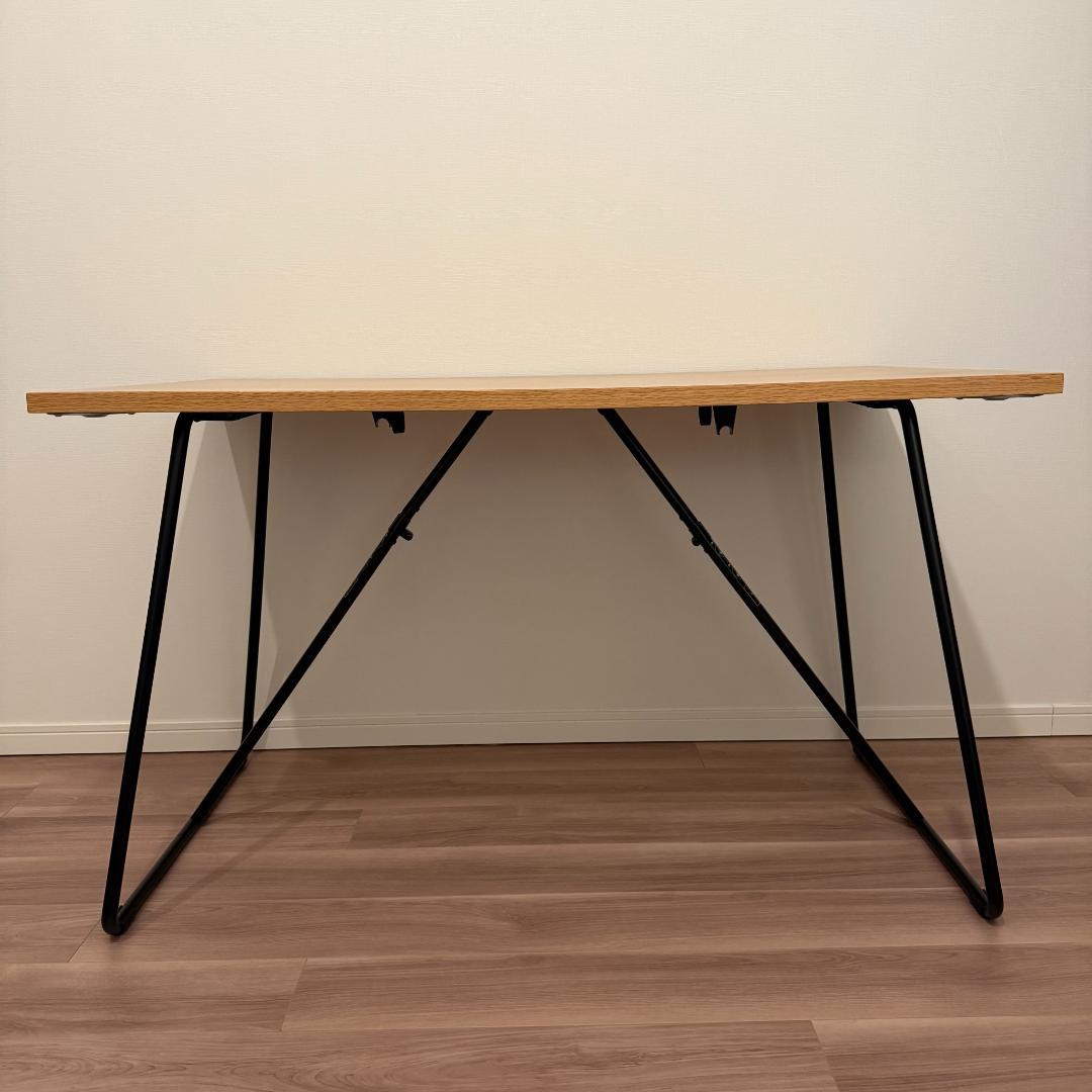 無印良品 木製折りたたみテーブル オーク材突板 幅120cm - メルカリ