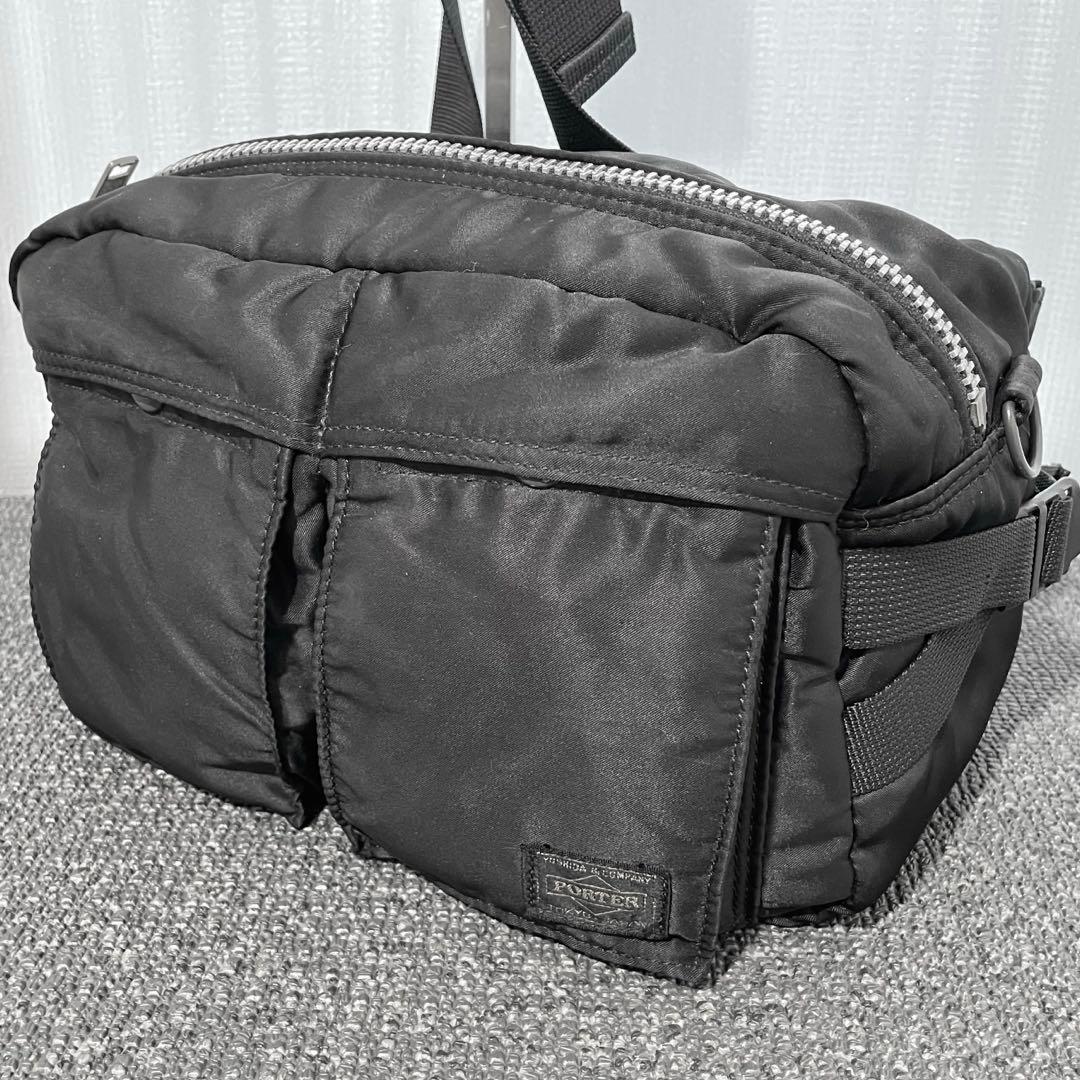 PORTER タンカー ボディバッグウエストバック 黒 ヒップバッグ - メルカリ