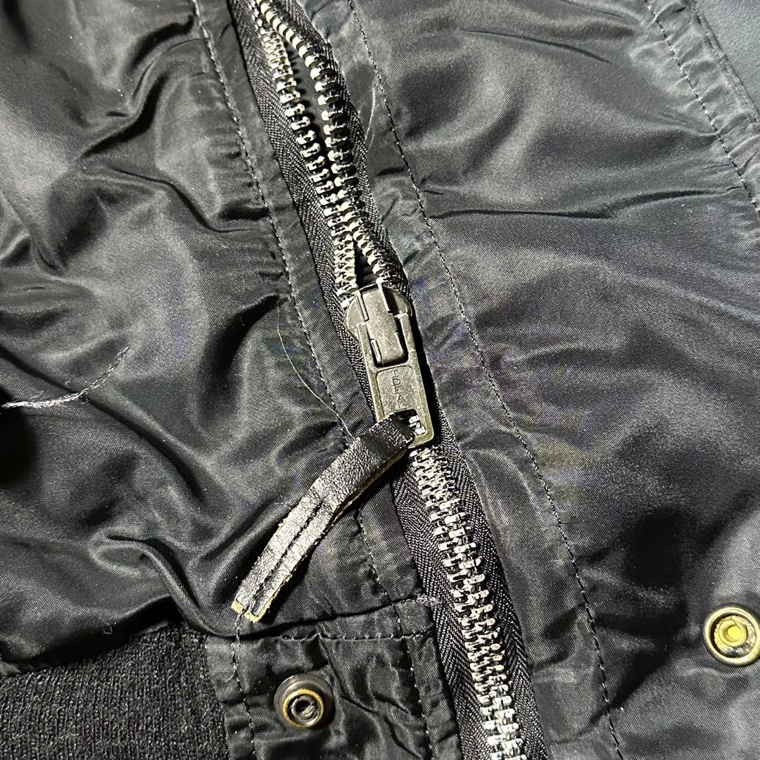 Alpha n2b 黒 USA製 y2k 短丈 M ファー フライトジャケット - メルカリ