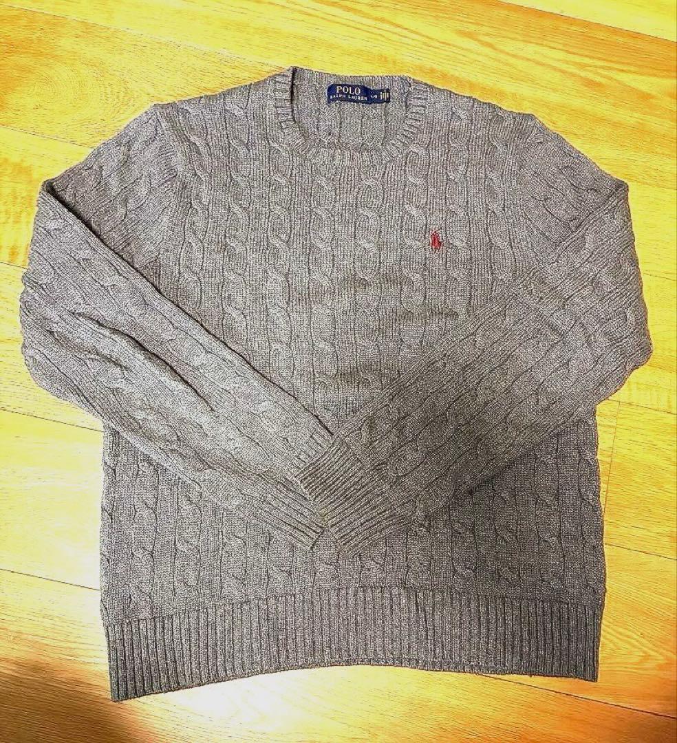 Polo Ralph Lauren ラルフローレン ケーブルニット グレー L 中古・古着通販】POLO RALPH LAUREN (ポロ・ラルフローレン) ケーブル