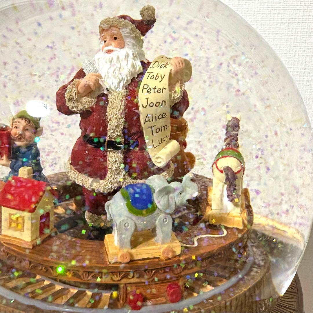 中古 KIRKLAND オルゴール サンタクロース スノードーム クリスマス