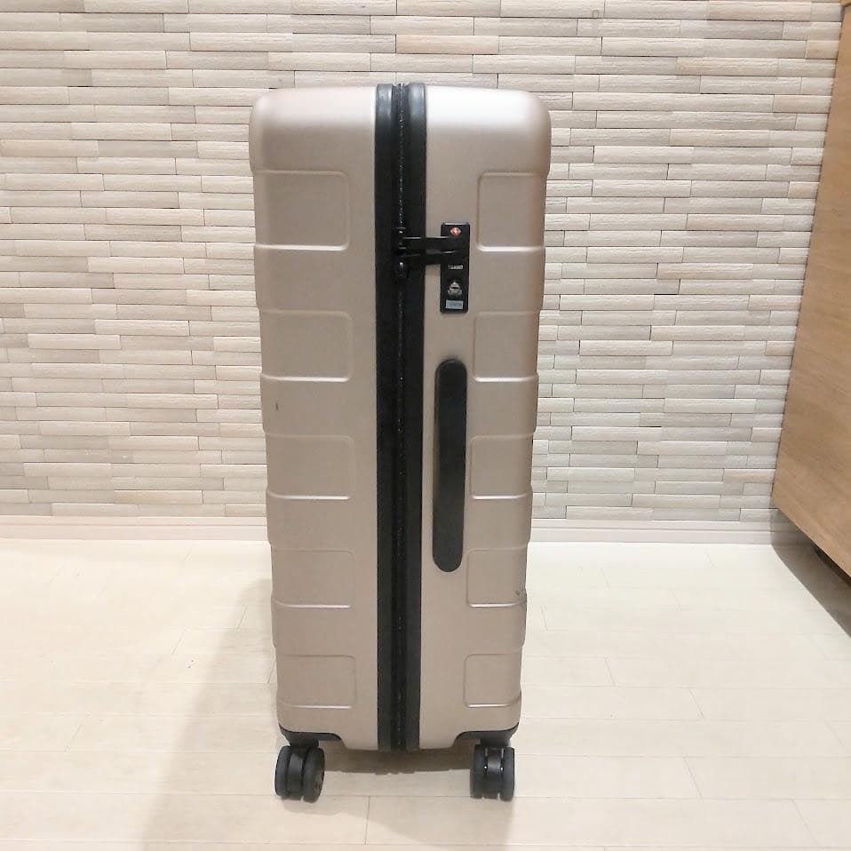 ☆カギ付☆ 無印良品 スーツケース 75L ストッパー付 MUJI ベージュ