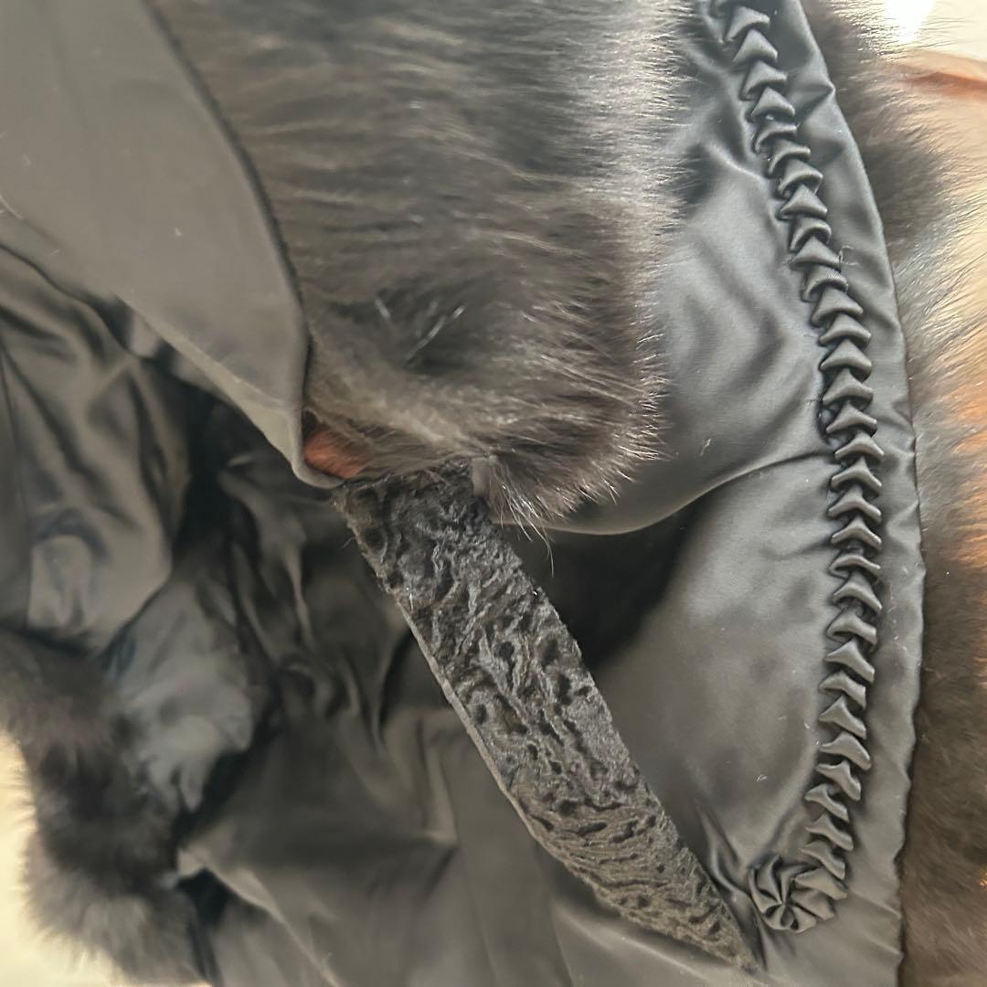 豪華！ベビーラムにFOXトリミングのケープマント 洋装にも和装にも