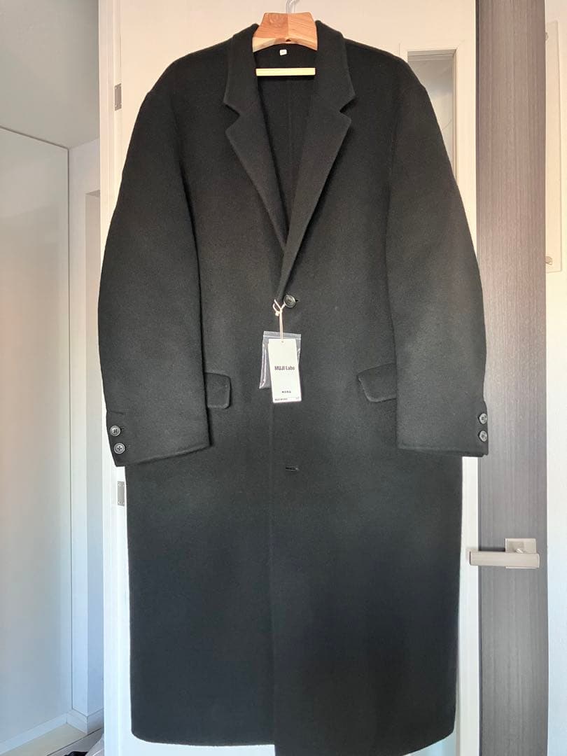 MUJI Labo カシミヤ混チェスターコート XL 黒 - メルカリ
