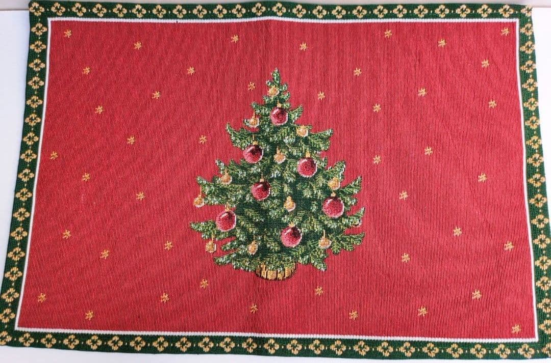 ビレロイ&ボッホ　ランチョンマット　クリスマスツリー　５枚 クリスマス ランチョンマット 2枚セット (ツリー＆ポインセチア) or