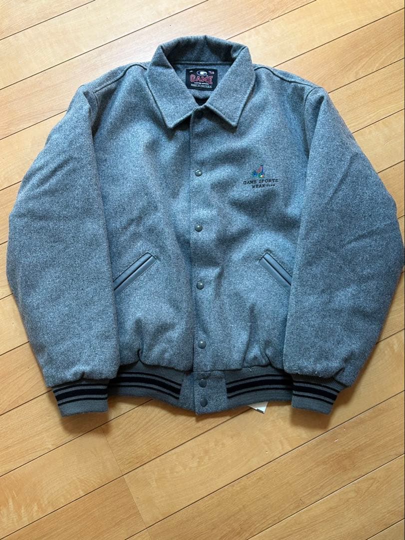 90s game sport wear ウールスタジャン　usa製 90s VINTAGE 1975年にニューヨークで創業したスポーツウェアメーカー