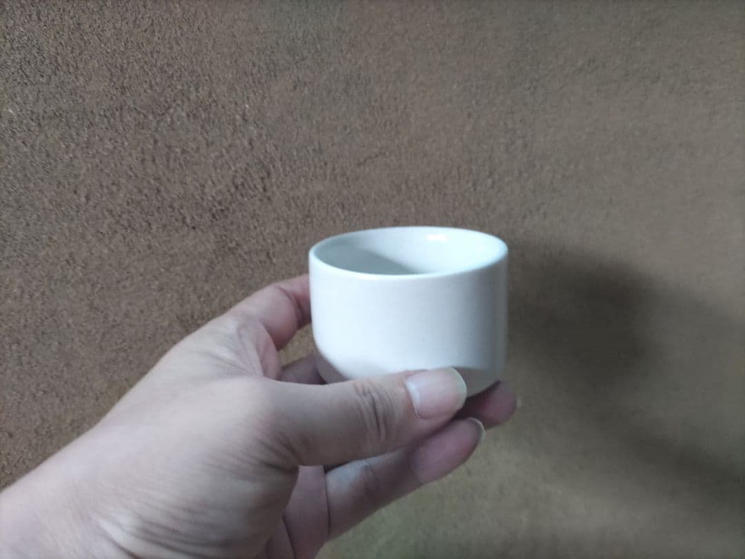 白磁　カップ　フランス フランスアンティーク 白磁のブリュロカップ カフェ インテリア 青