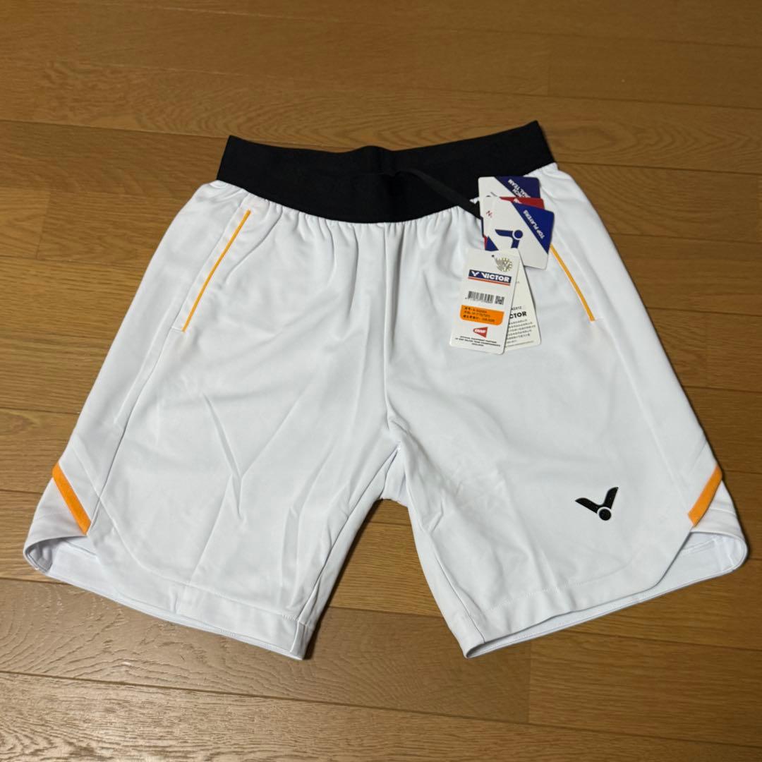 VICTOR バドミントンハーフパンツ サイズM ホワイト VICTOR ビクター バドミントン ハーフパンツ R-30201 ユニ 男女兼用