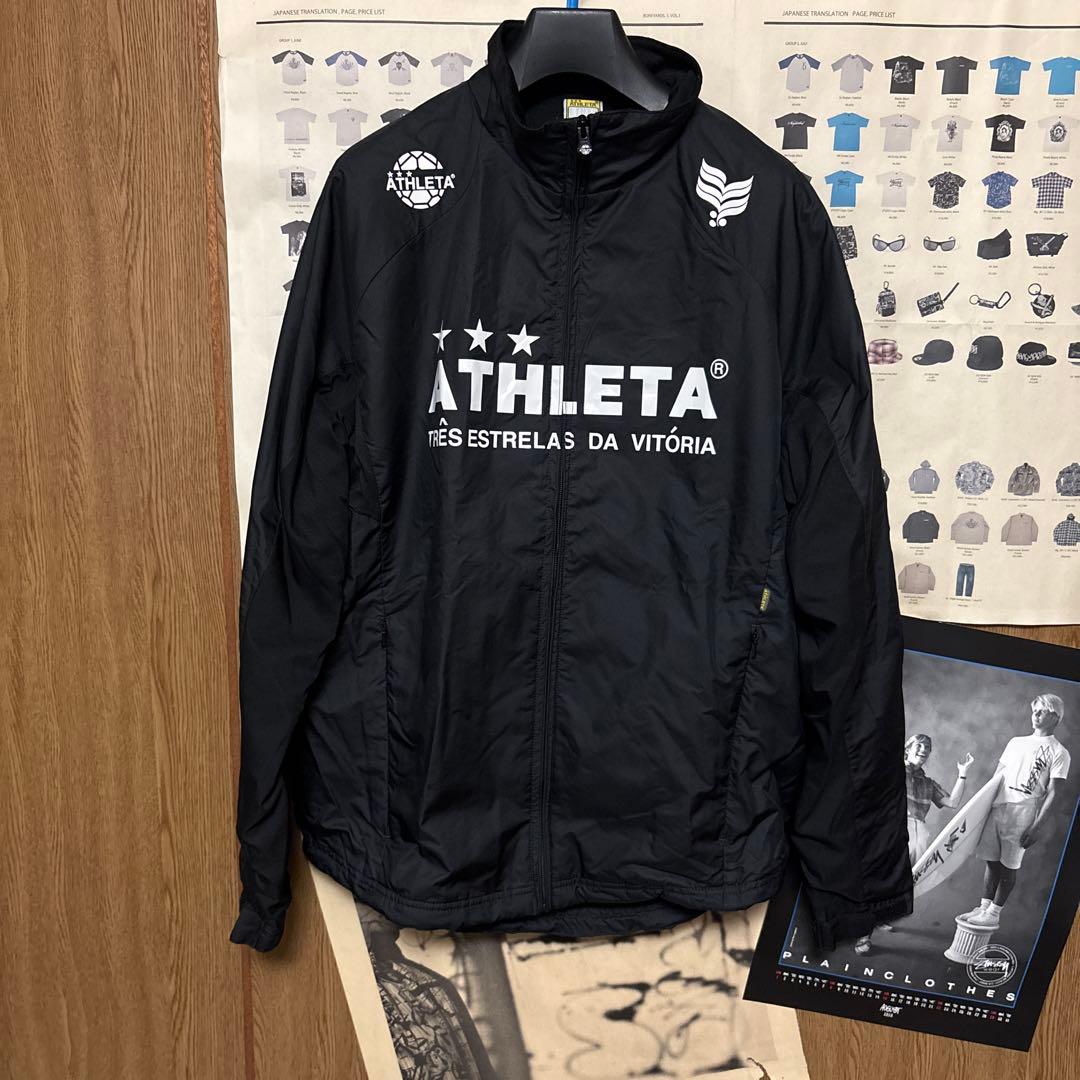 ATHLETA ブラック ウィンドブレーカー トラックパンツ セット ATHLETA ブラック ウィンドブレーカー トラックパンツ セット ATHLETA