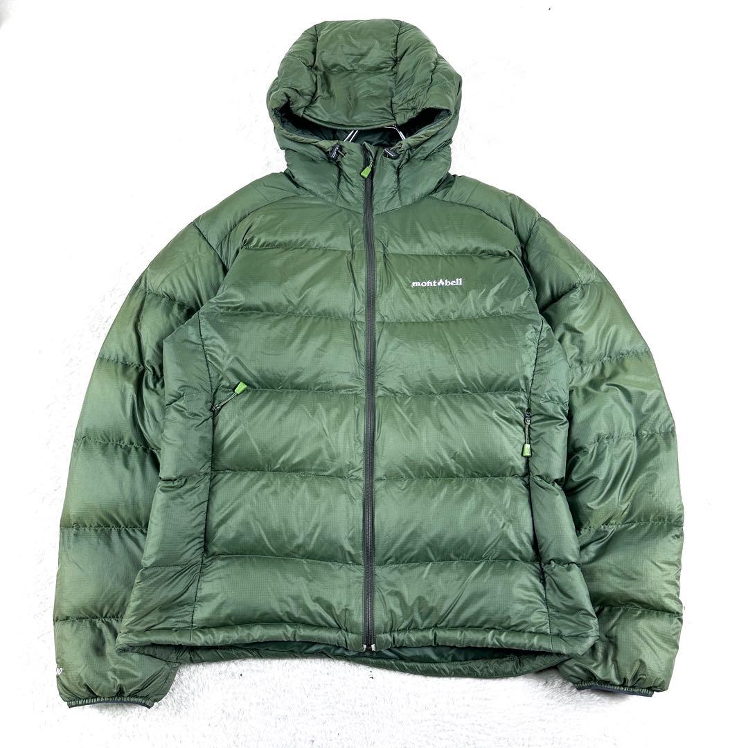 モンベル ライトアルパインダウンジャケット L ドローコード有 EX800 モンベル montbell EX 800 フィルパワー ライト アルパイン ダウン