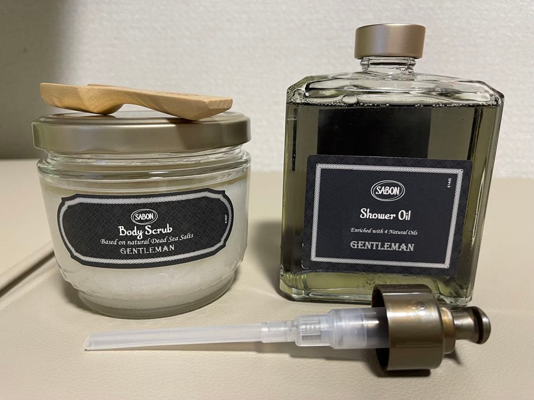 サボン Gentleman ボディスクラブ シャワーオイル セット SABON（サボン） ジェントルマン ボディスクラブ600g シャワーオイル