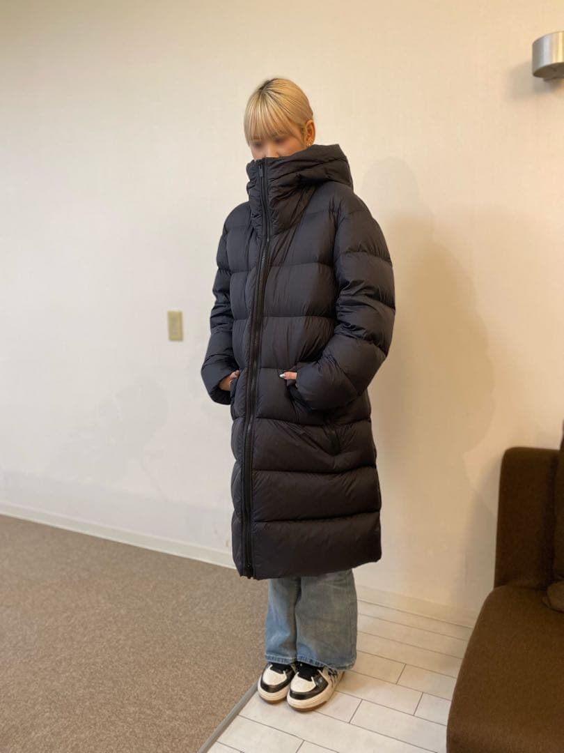 ユニクロ ＋J ジルサンダー ライトダウンボリュームロングフーデッド