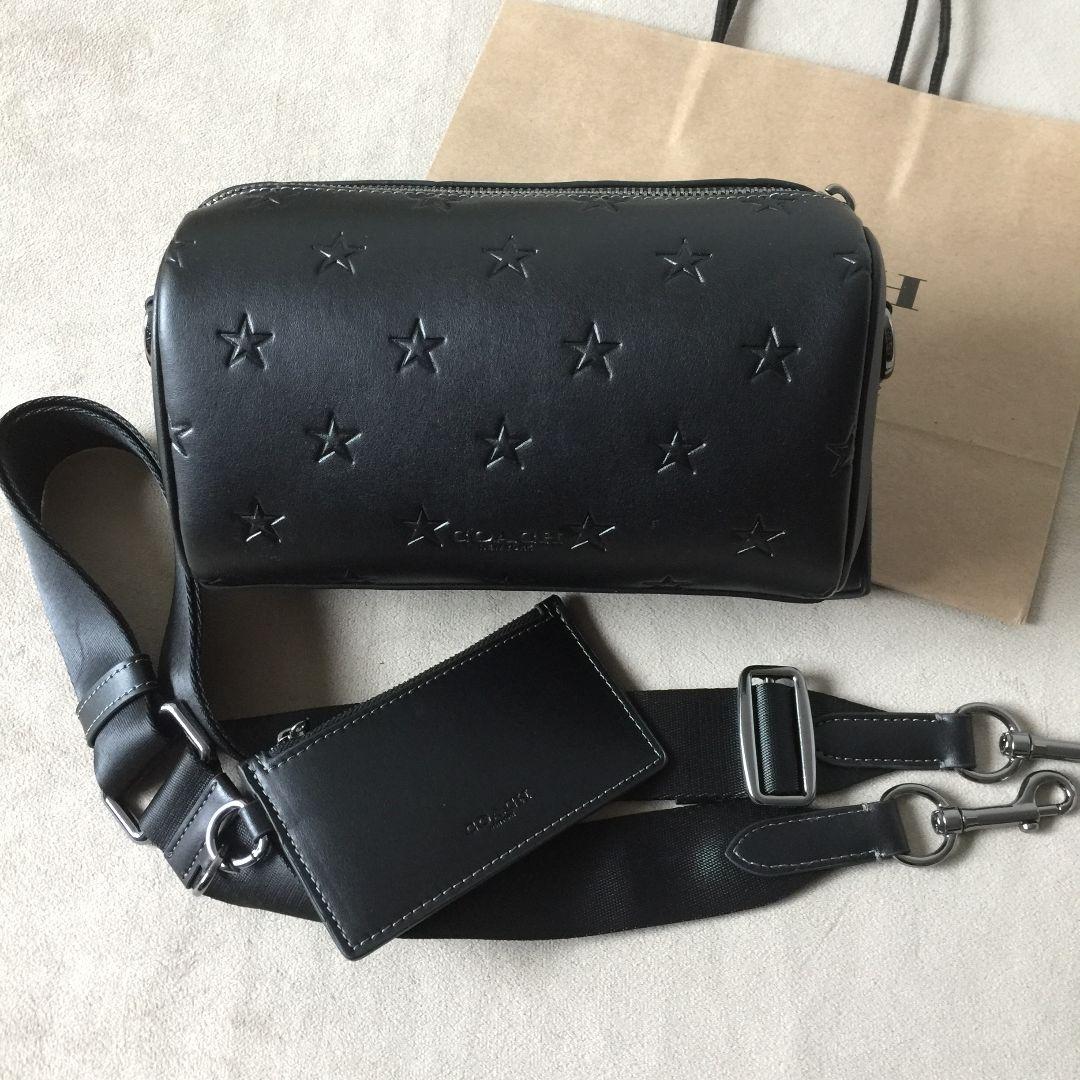 コーチショルダーバッグ COACHクロスボディーCW324 ブラック メンズ