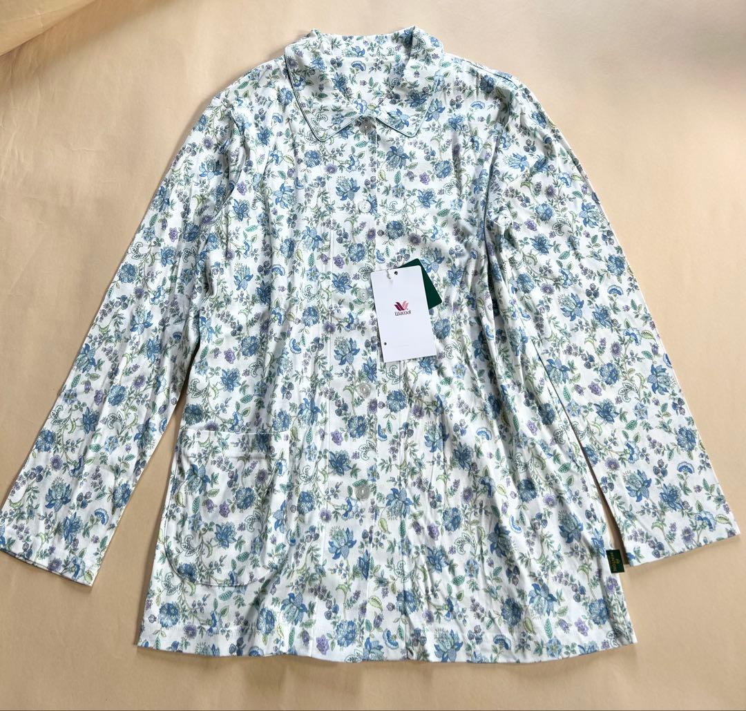 Mサイズワコールミントン☆ハドンホール柄パジャマ 新品タグ付き襟付き