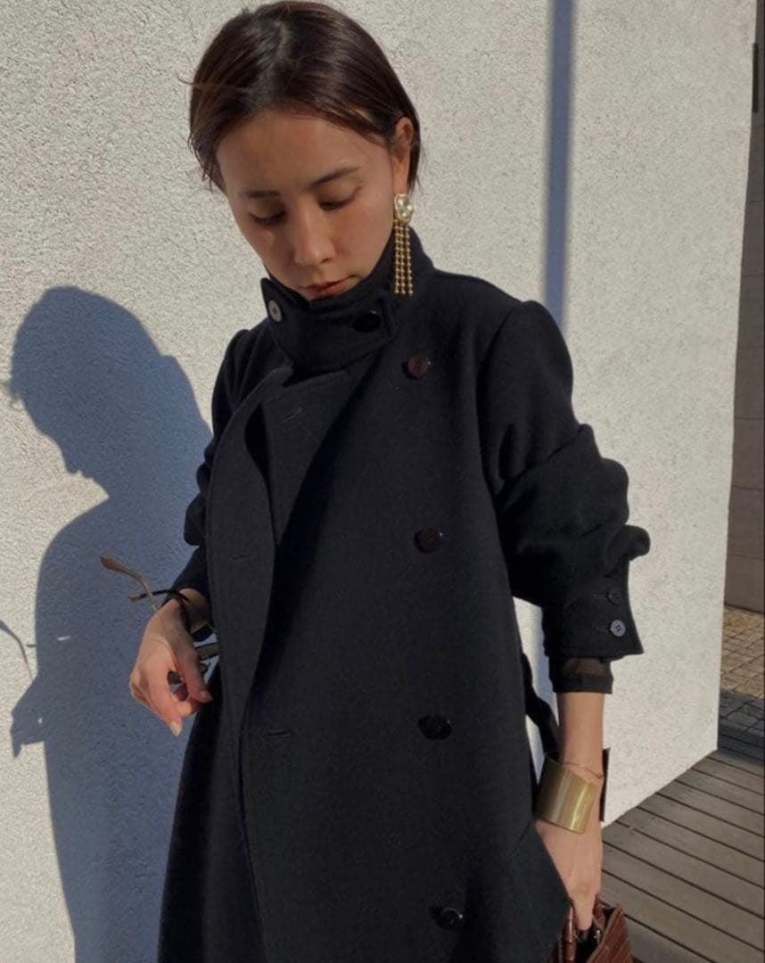 AMERI VINTAGE POOFY FLARE LONG COAT ブラック 2026年最新】poofy flare long coatの人気アイテム - メルカリ