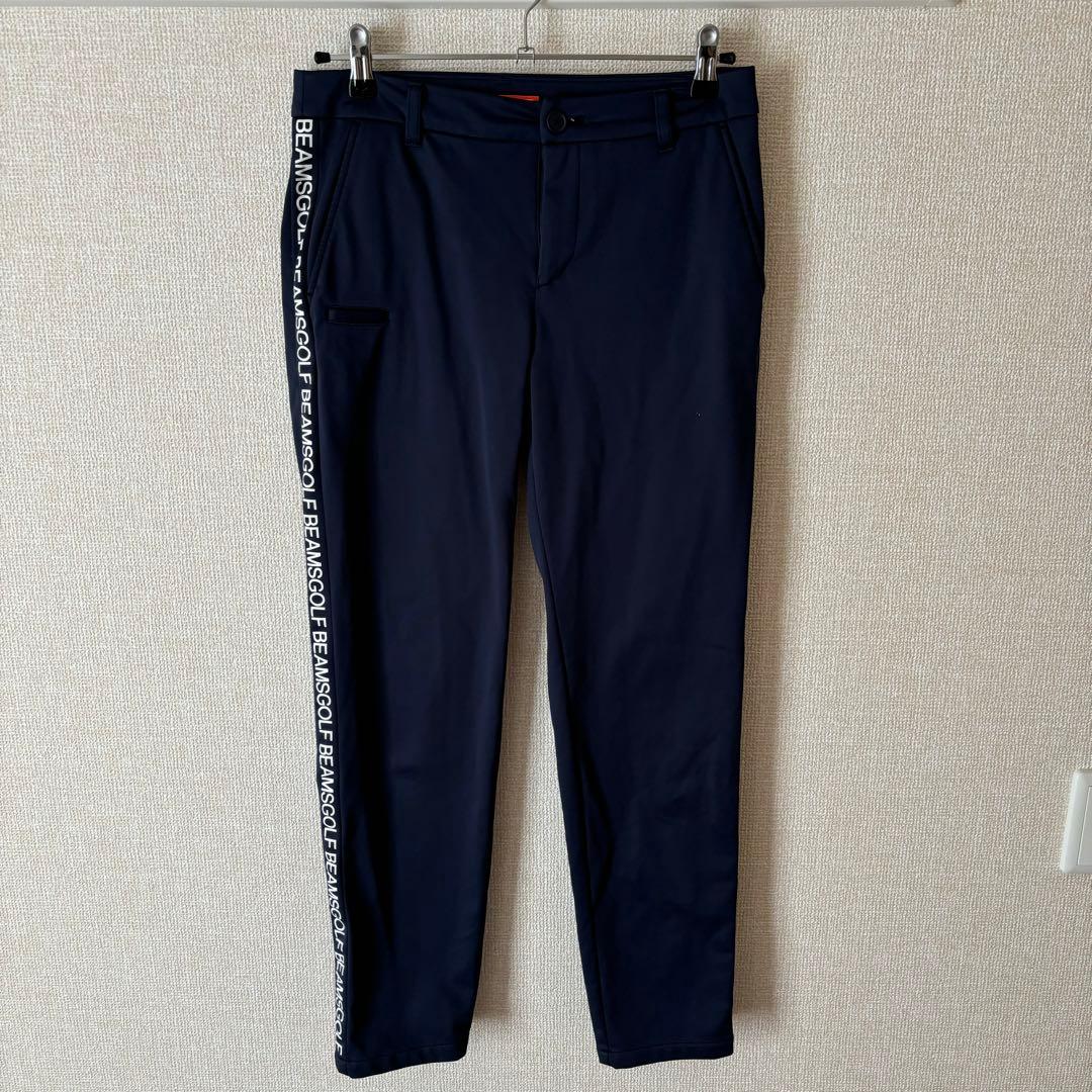 BEAMS GOLF ロゴライン エアシャット ボンディング パンツ　ネイビー BEAMS GOLF ロゴライン エアシャット ボンディング パンツ ネイビー