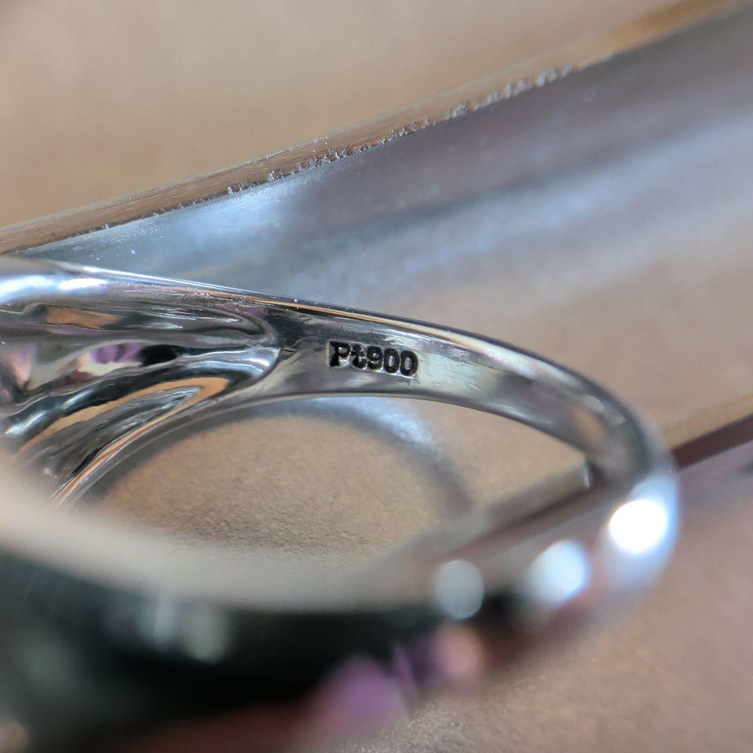 リング　Pt900　珊瑚　カボション　10.37g