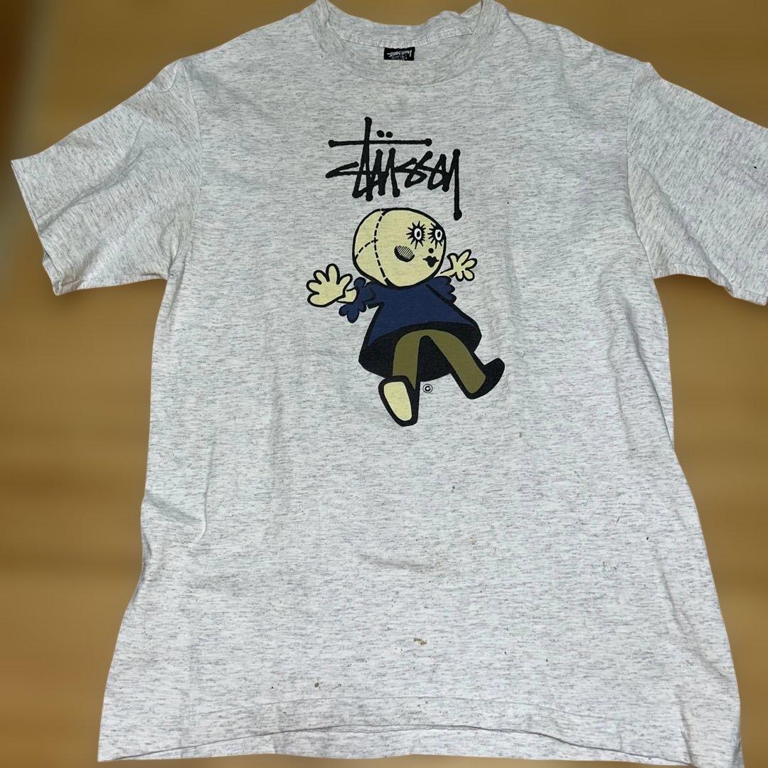 。*様 old stussy dolly Tシャツ 黒タグ STUSSY(ステューシー) 90's~00's VINTAGE BIKER SKULL Tシャツ