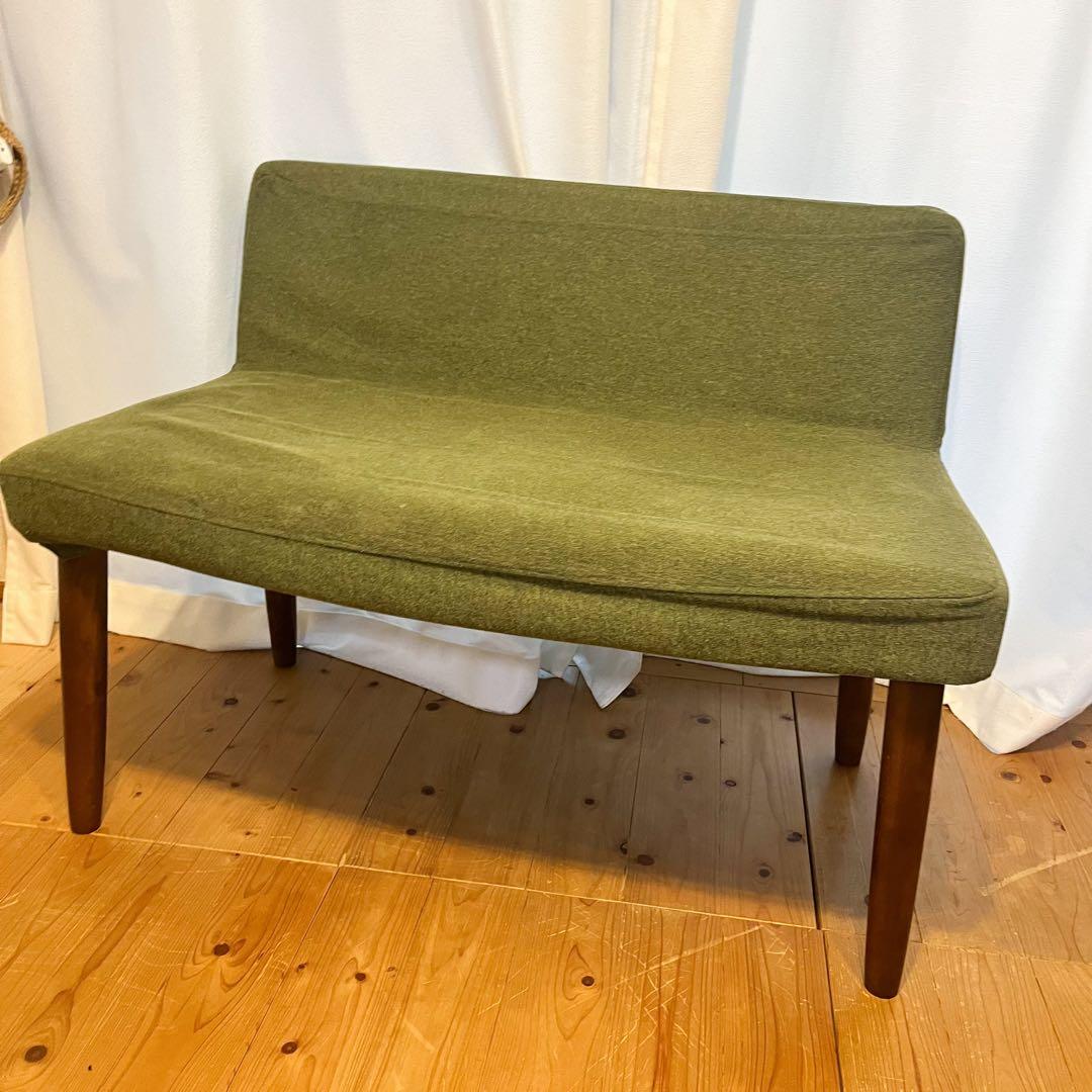 【美品】B-company ダイニング　ベンチ　椅子　グリーン緑　ルミネで購入 美品】B-company ダイニング ベンチ 椅子 グリーン緑 ルミネで購入