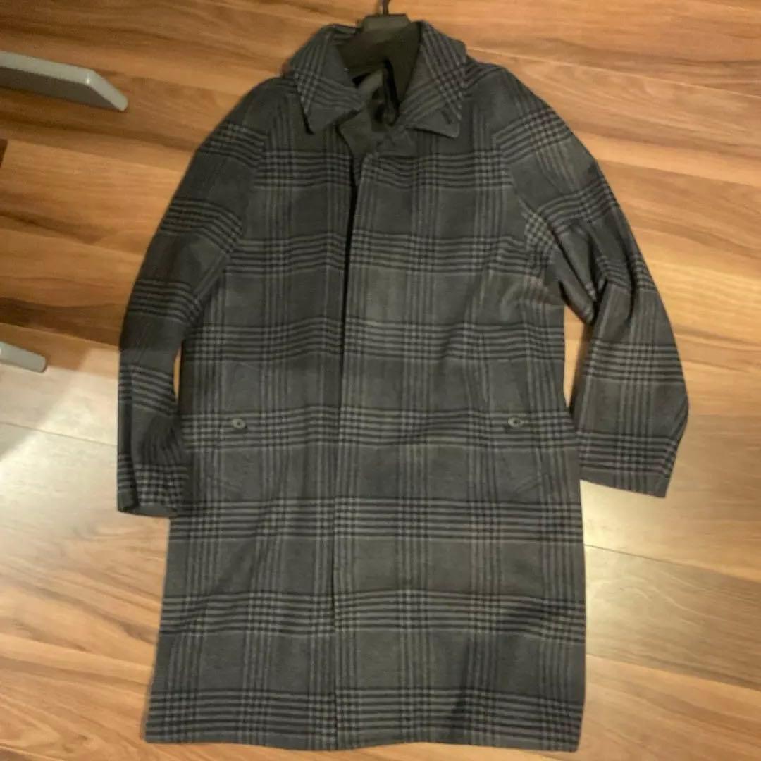 トゥモローランド　ステンカラーコート、M(L相当)、グレー、ウール TOMORROWLAND（トゥモローランド） ステンカラーコート コート