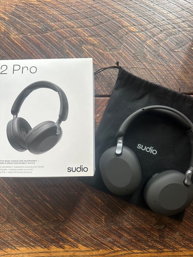 Sudio K2 Pro ワイヤレスヘッドホン ブラック Sudio K2 Pro ブラック | 密閉型ハイブリッドアクティブノイズキャンセ