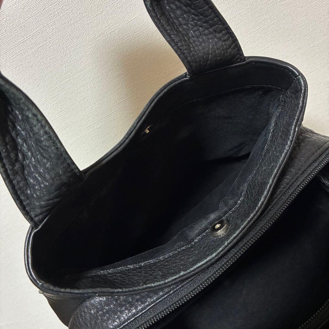 希少 印傳屋 ハンドバッグ JRA認定 鹿革 パッチワーク 繋ぎ 葡萄 蝶柄